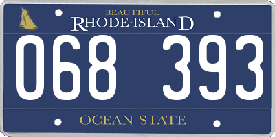 RI license plate 068393
