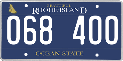 RI license plate 068400