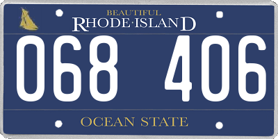 RI license plate 068406