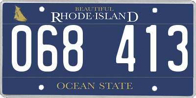 RI license plate 068413