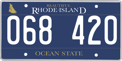 RI license plate 068420