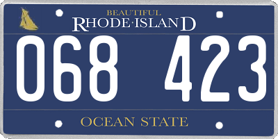 RI license plate 068423