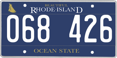 RI license plate 068426