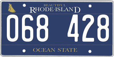 RI license plate 068428