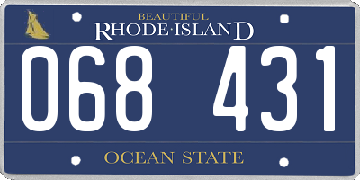 RI license plate 068431