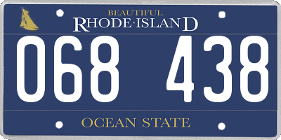 RI license plate 068438