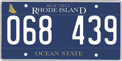 RI license plate 068439