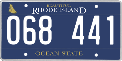 RI license plate 068441