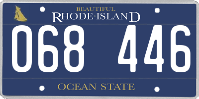 RI license plate 068446