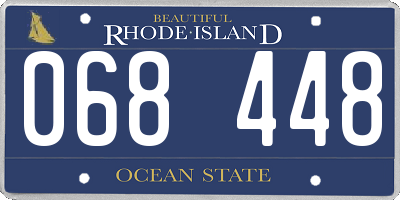 RI license plate 068448