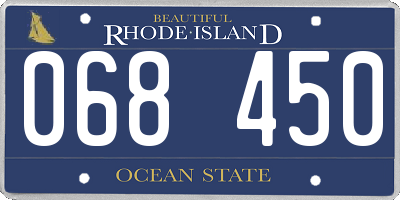 RI license plate 068450