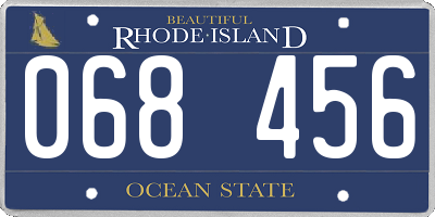 RI license plate 068456