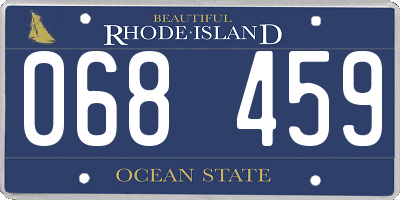 RI license plate 068459