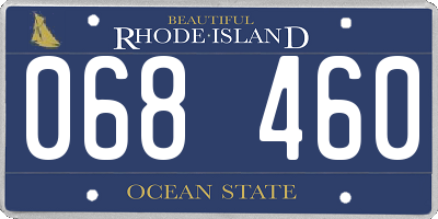 RI license plate 068460