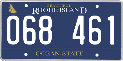 RI license plate 068461