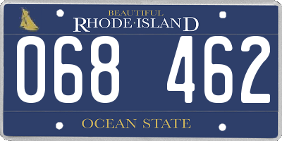 RI license plate 068462