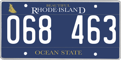 RI license plate 068463