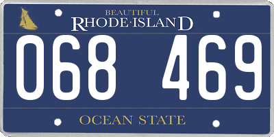 RI license plate 068469