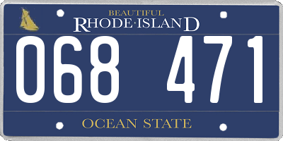 RI license plate 068471