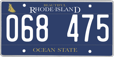 RI license plate 068475