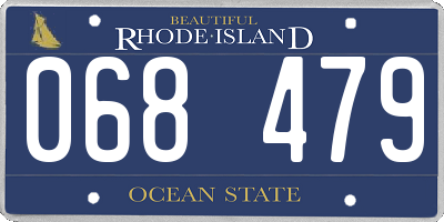 RI license plate 068479