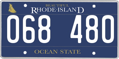 RI license plate 068480