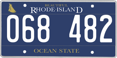 RI license plate 068482