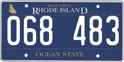 RI license plate 068483