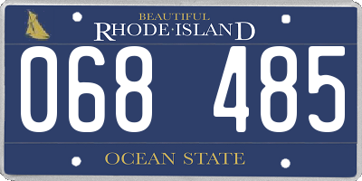 RI license plate 068485