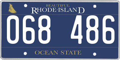 RI license plate 068486