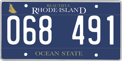 RI license plate 068491