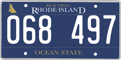 RI license plate 068497