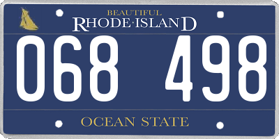 RI license plate 068498