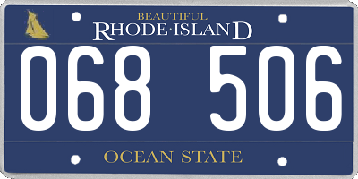 RI license plate 068506