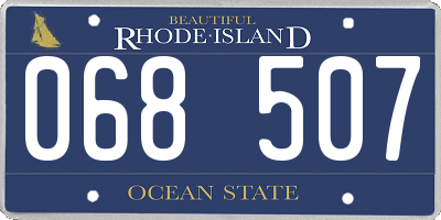 RI license plate 068507