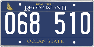RI license plate 068510