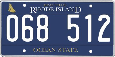 RI license plate 068512