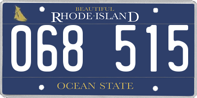 RI license plate 068515