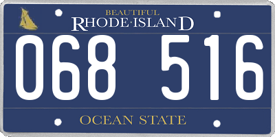 RI license plate 068516
