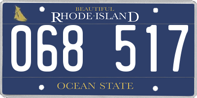RI license plate 068517