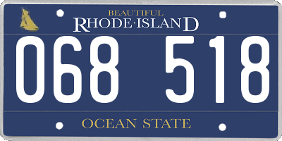 RI license plate 068518