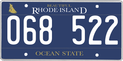 RI license plate 068522