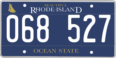 RI license plate 068527