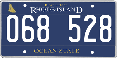 RI license plate 068528
