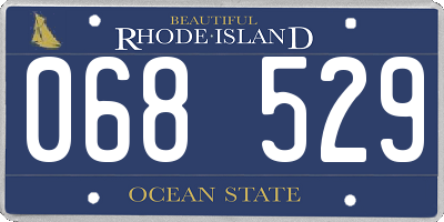 RI license plate 068529