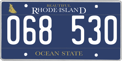 RI license plate 068530