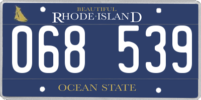 RI license plate 068539