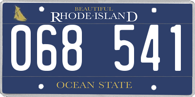 RI license plate 068541
