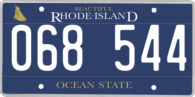 RI license plate 068544