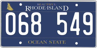 RI license plate 068549